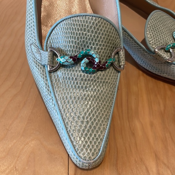 FENDI snake buckle leather loafers flats - Picture 3 of 11